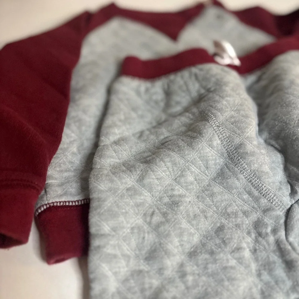 Baby Boy 12M Clothes Lot Quilted Jogger Set Waffle Henley Orange Pullover Fall